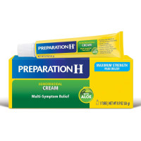 Мазь от геморроя Preparation H Hemorrhoid Symptom Treatment Cream (0.9 Ounce Tube), Maximum Strength Multi-Symptom Pain Relief with Aloe