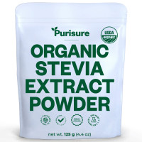 Заменитель сахара стевия Organic Stevia Concentrated Powder, 125g 4.4 oz, 846 Servings