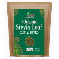 Заменитель сахара стевия Jiva Organic Natural Stevia Leaf Whole Cut & Sifted 1 Pound 