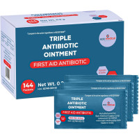 Мазь с тройным антибиотиком Epic Medical Supply Triple Antibiotic Ointment .9g 144 Per Box with Bacitracin Zinc and Neomycin Sulfate