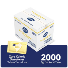 Сахарозаменитель сукралоза N'Joy Zero Calorie Sweetener Yellow Sucralose Packets 2000 Count 